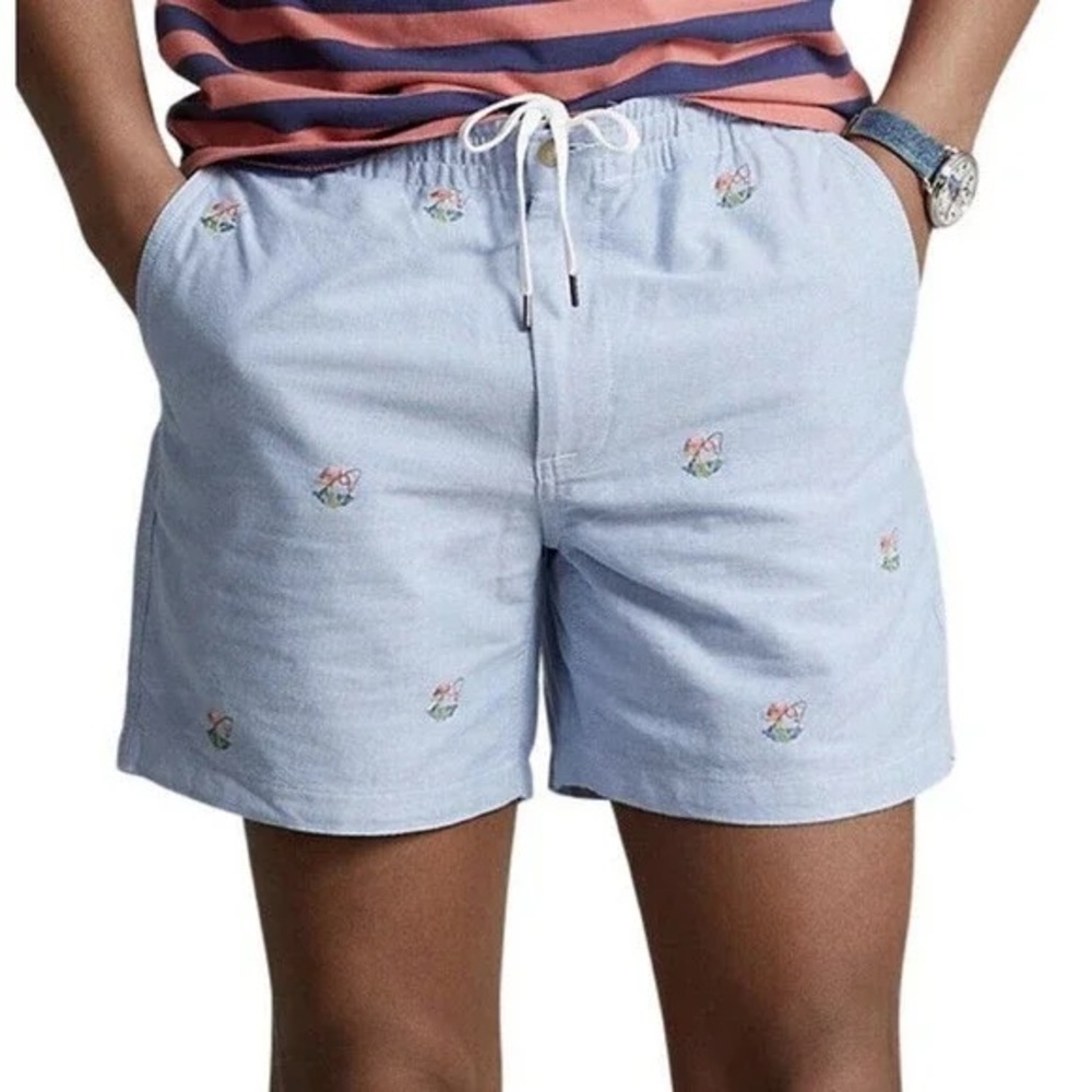 POLO Ralph Lauren linen flamingo 6” shorts